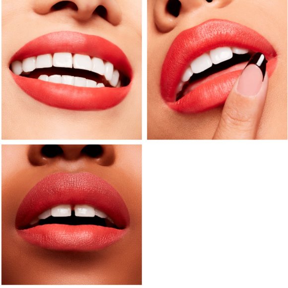 NWB* MAC POWDER KISS VELVET BLUR SLIM LIPSTICK "HOT PAPRIKA" - Picture 2 of 2